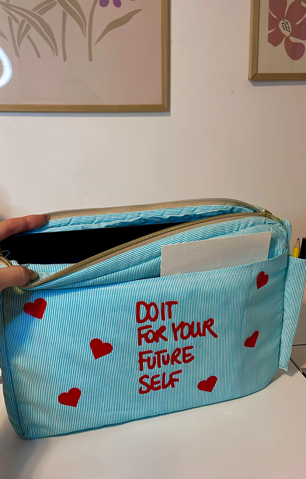 La housse d'ordinateur avec message