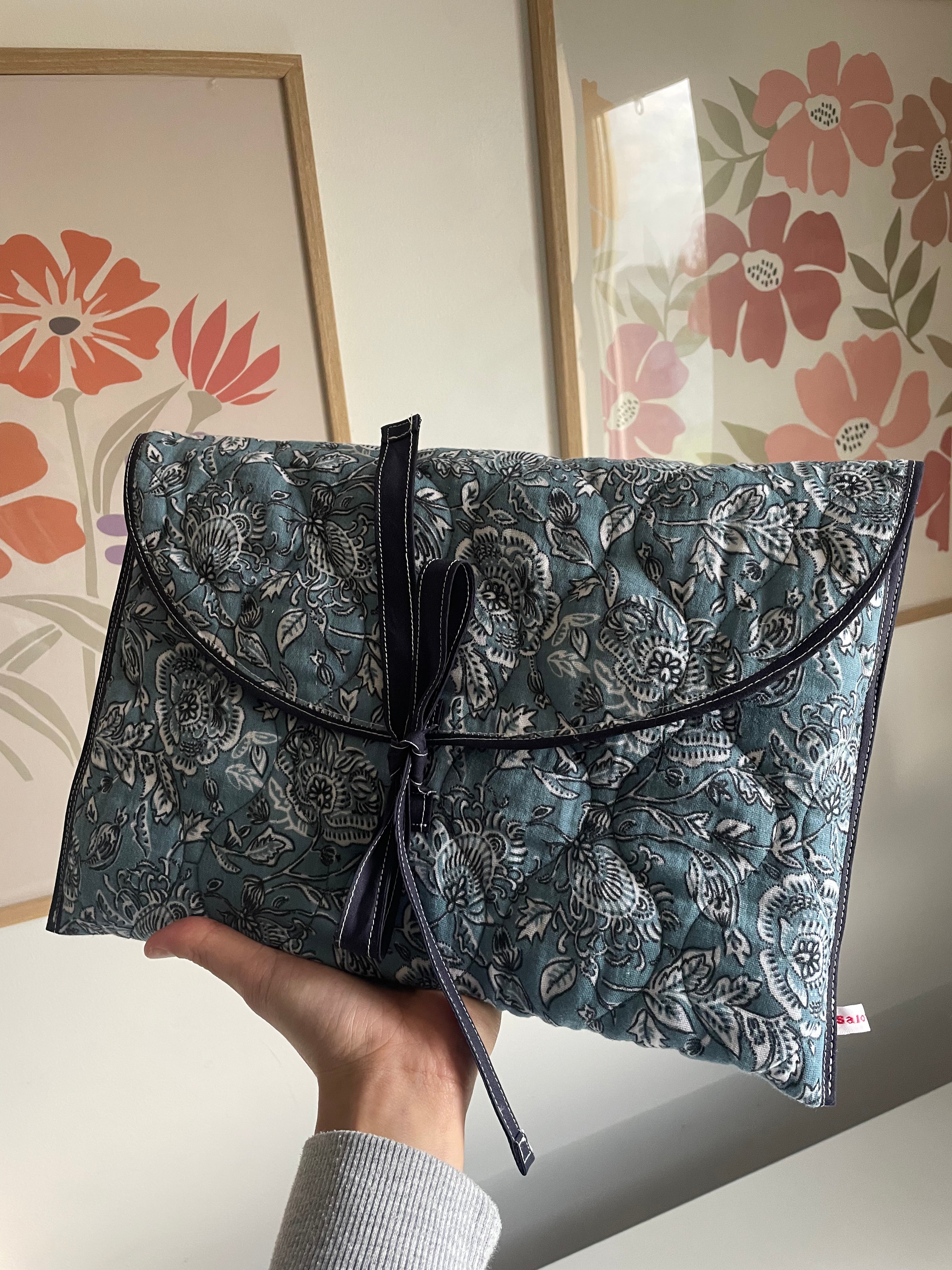 Housse ordinateur bleu