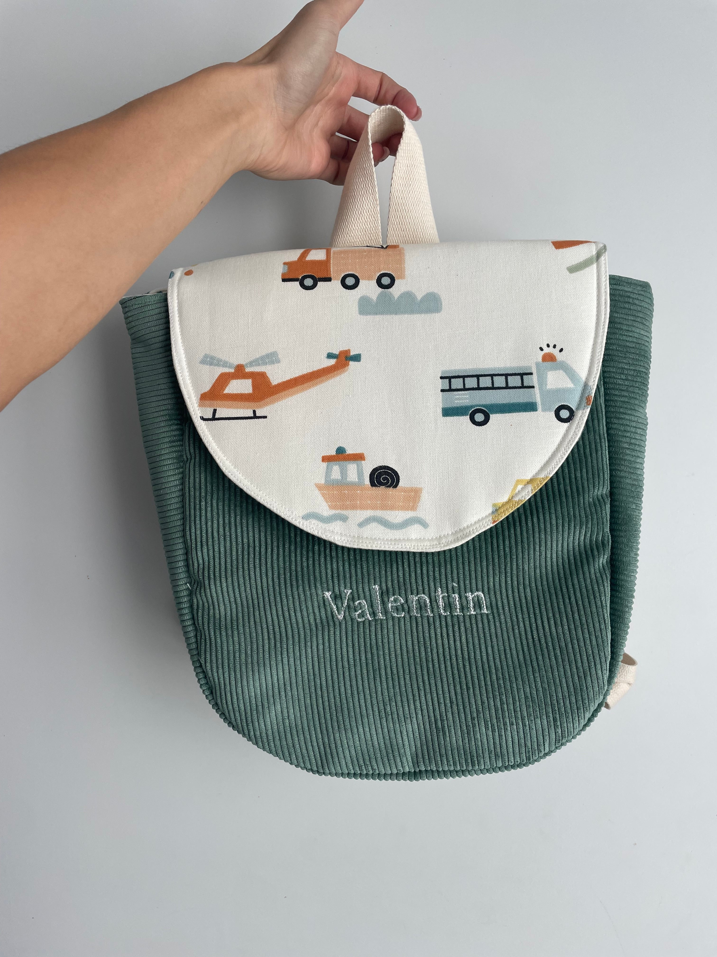 Sac à dos enfant velours vert